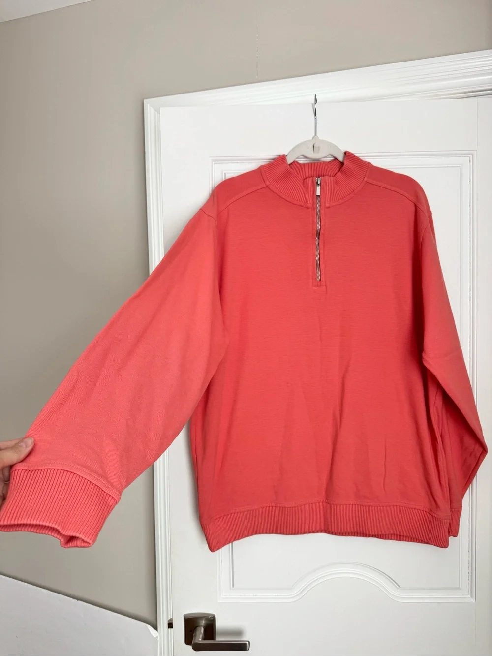 Cutter & Buck Bayview Quarter Zip Pullover Sweater in Sod size XL Tall